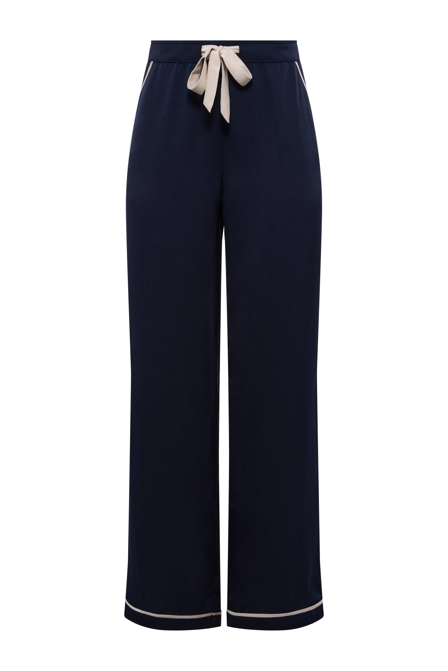 Satin Pyjama Set (Navy)