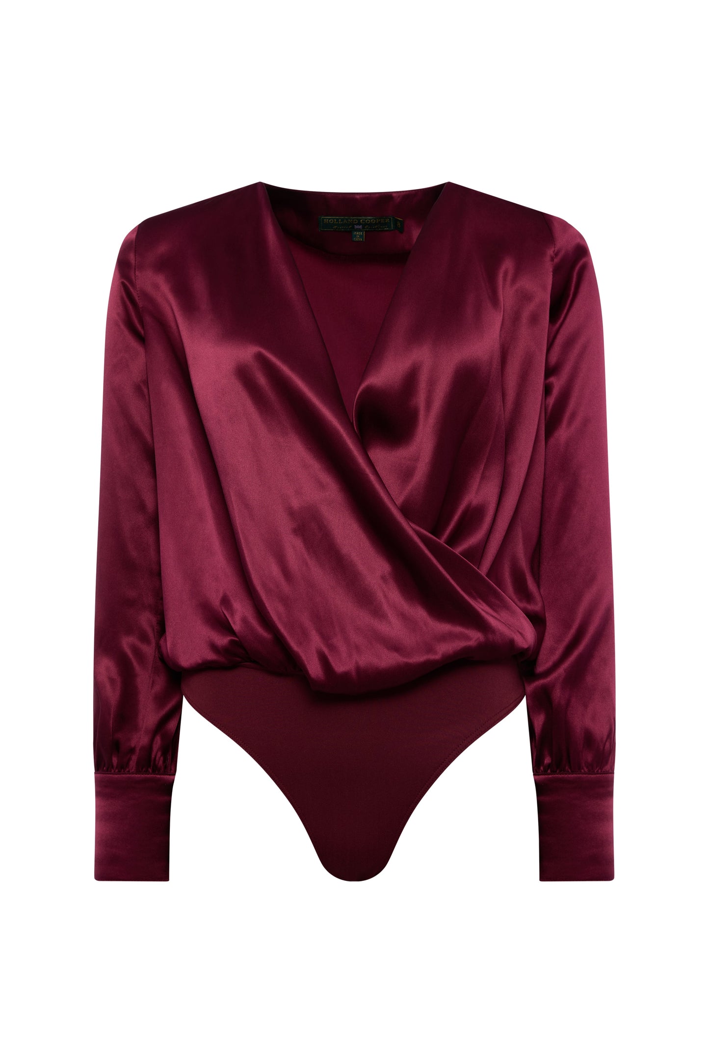 Silk Bodysuit (Burgundy)