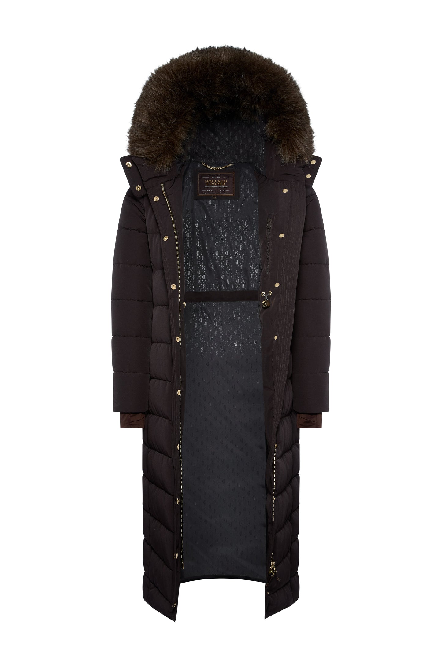 Stoneleigh Longline Coat (Chocolate)