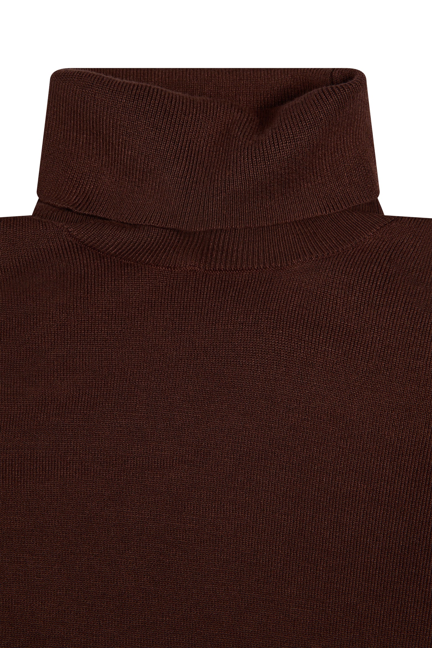 Structured Kelsie Roll Neck Knit (Cocoa)
