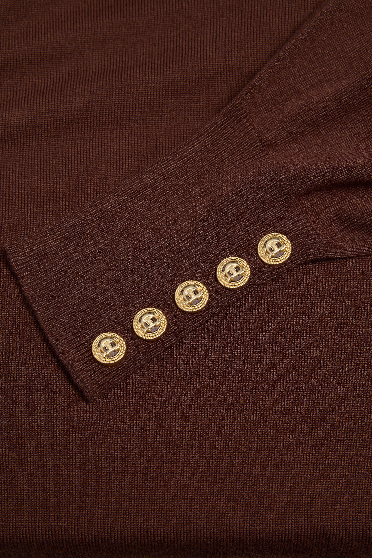 Structured Kelsie Roll Neck Knit (Cocoa)