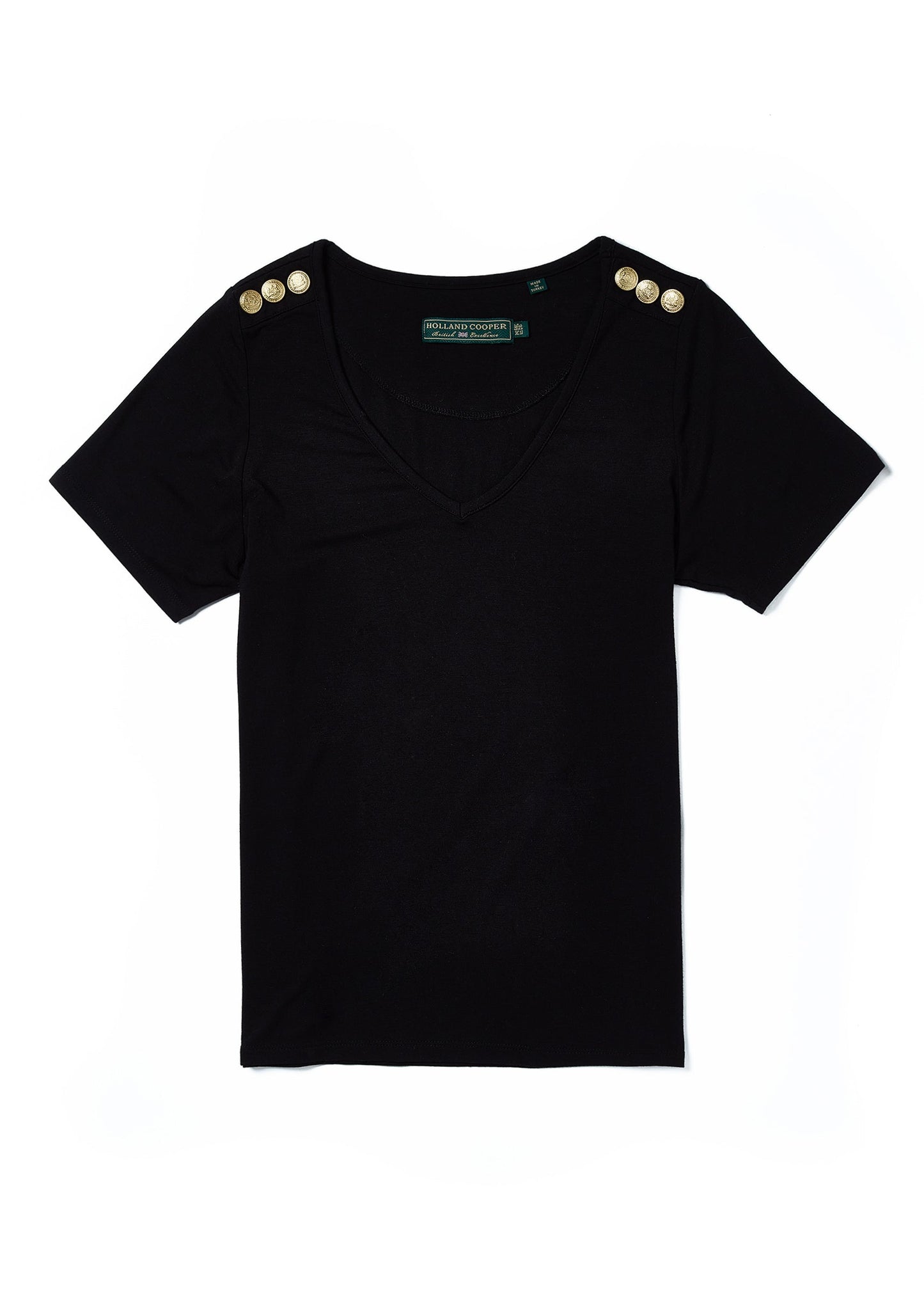 Relax Fit V-Neck Tee (Black)