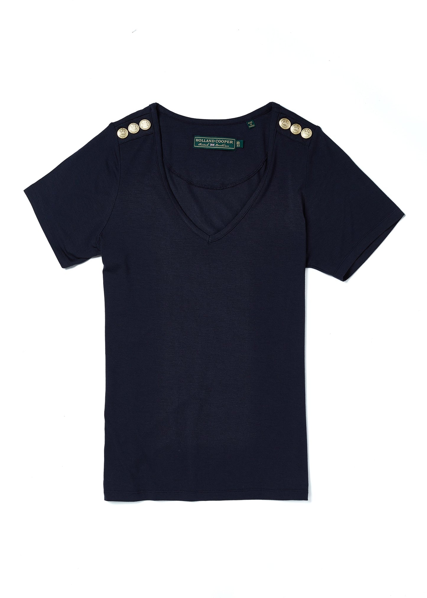 Relax Fit V-Neck Tee (Navy)