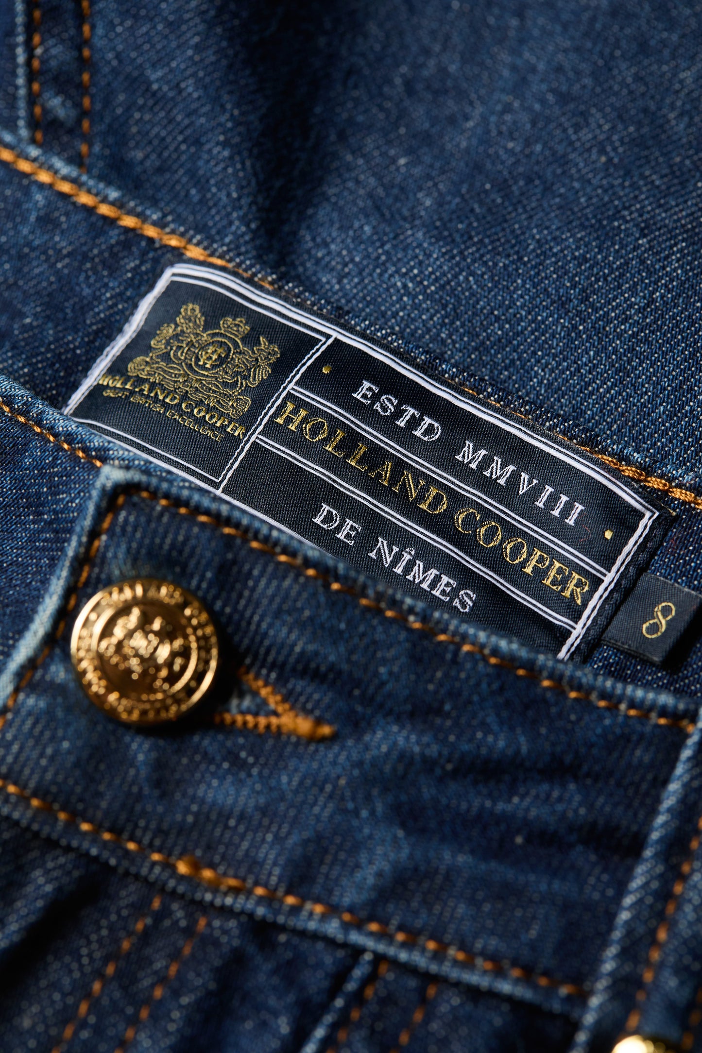 Utility Denim Shorts (Deep Indigo)