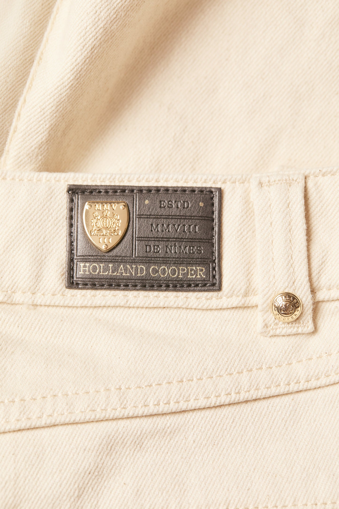 Utility Denim Shorts (Oatmeal)