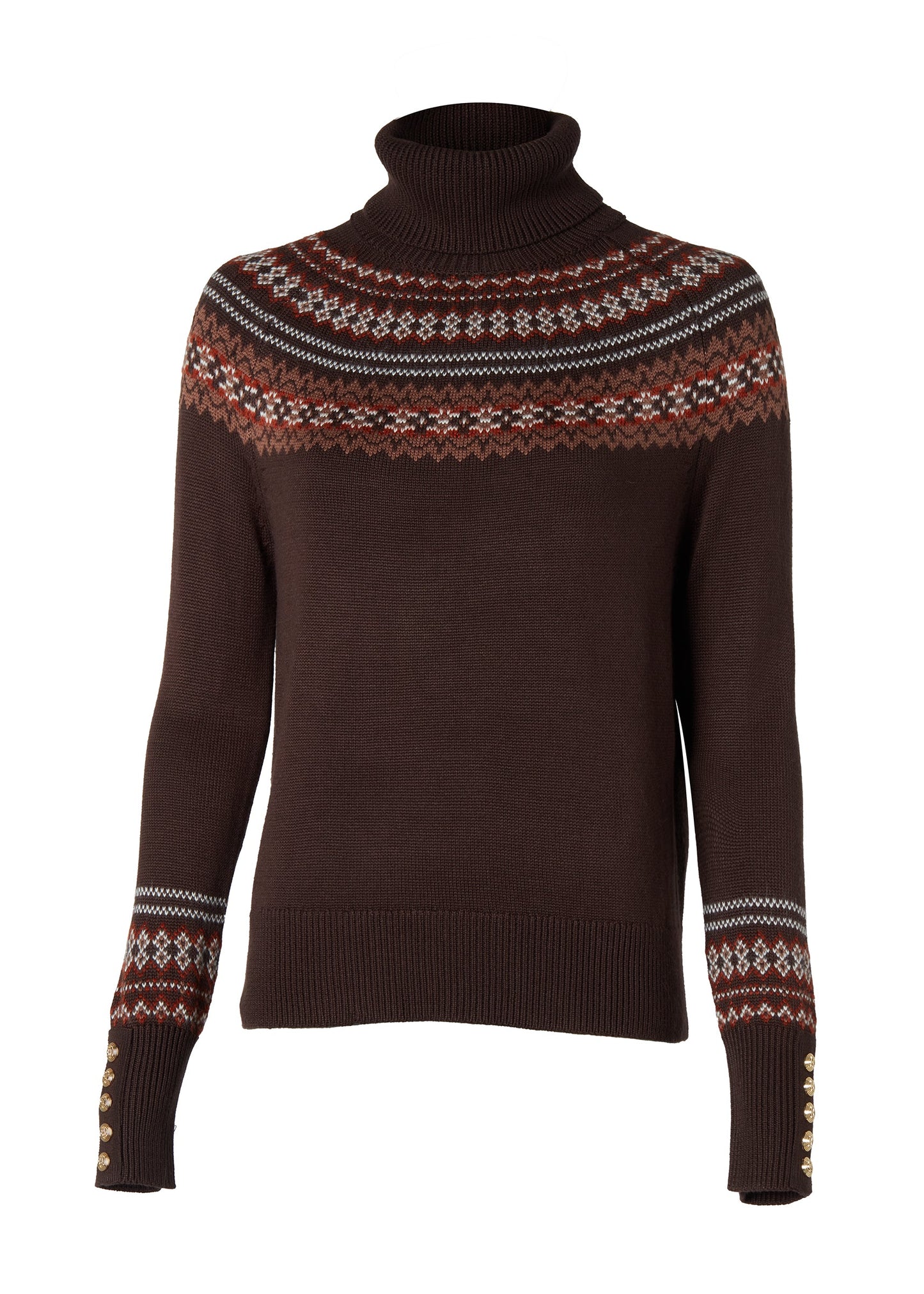 Whistler Roll Neck Knit (Chocolate)
