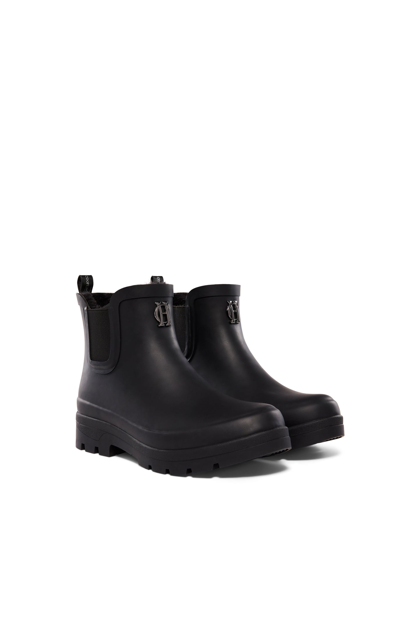 Sherpa Lined Chunky Chelsea Wellington (Black)