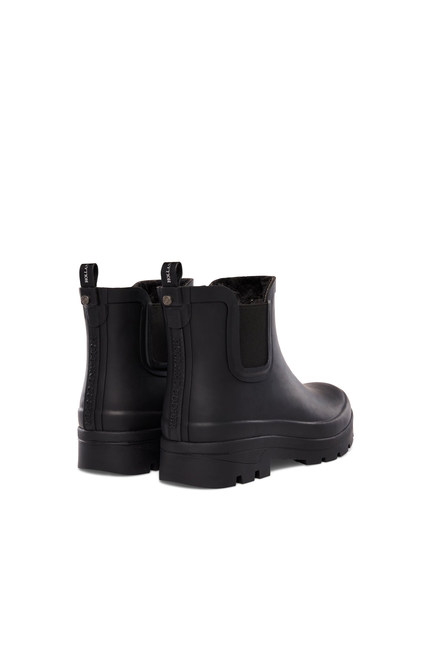 Sherpa Lined Chunky Chelsea Wellington (Black)