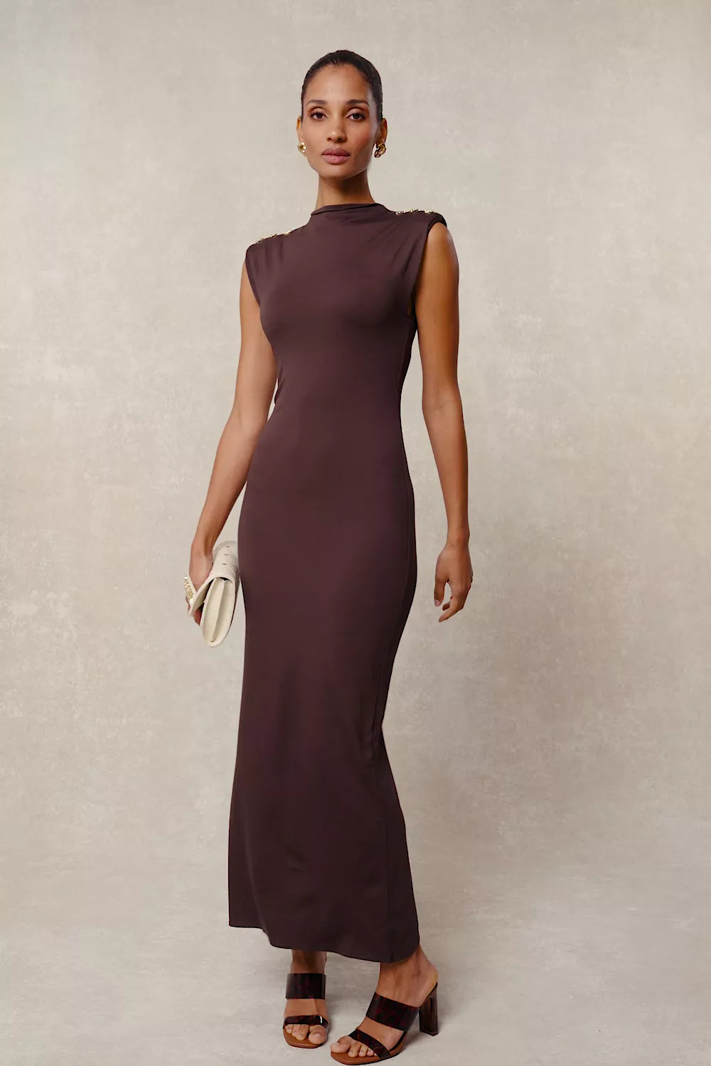 Harper Maxi Dress (Chocolate)