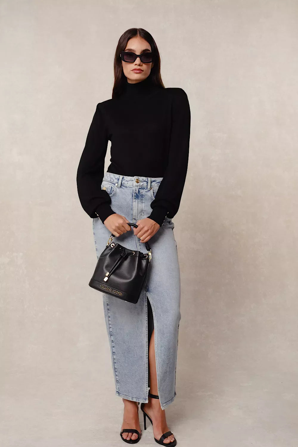 Denim Maxi Skirt (Vintage Indigo)