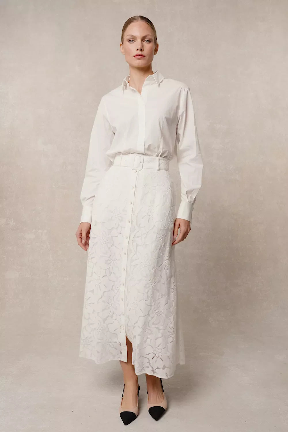 Annabel Lace Skirt (White)