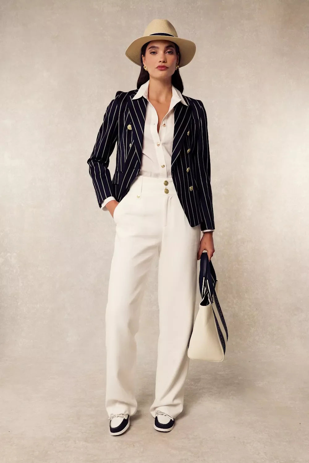 Knightsbridge Blazer (Ink Navy Wide Stripe)