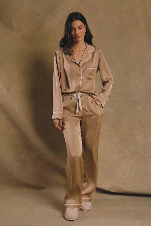 Satin Pyjama Set (Champagne)