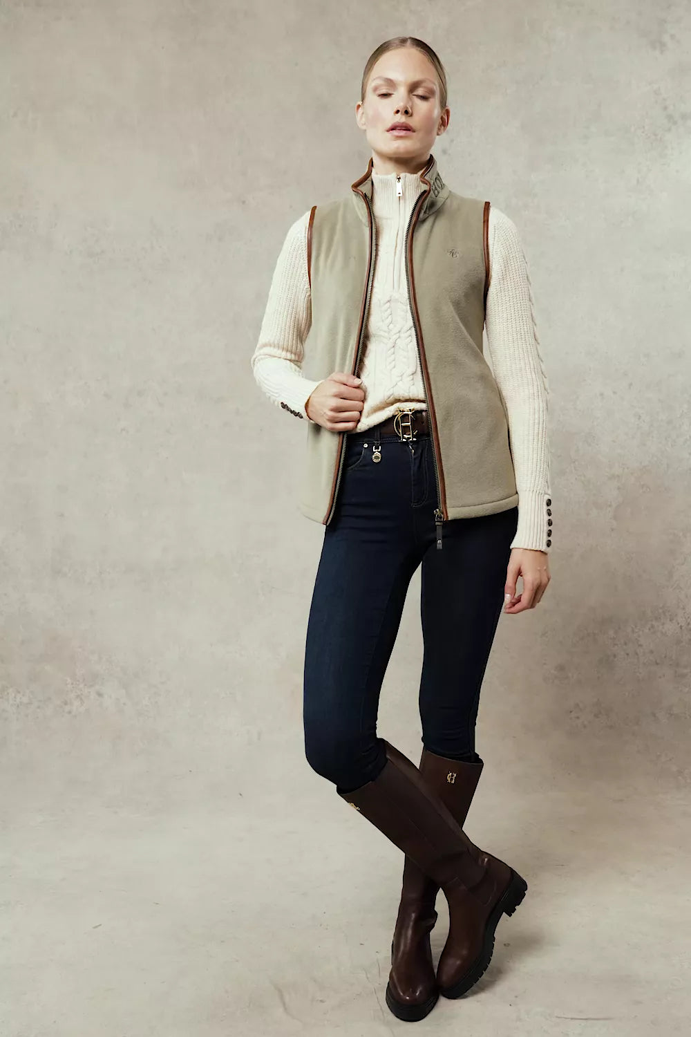 Country Fleece Gilet (Sage)