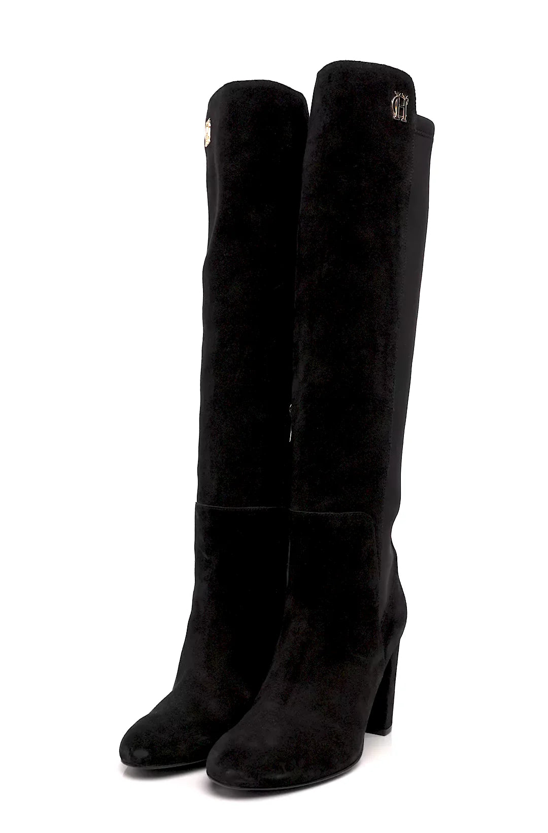 Albany Heeled Boot (Black Suede)