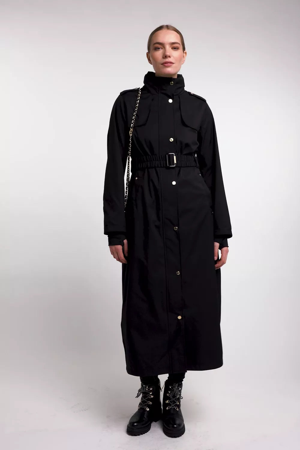 Rosedale Waterproof Longline Coat (Black)